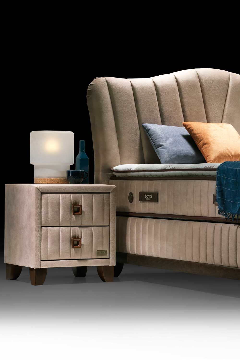 Thermall Glass Nightstand - Bambi Yatak - Yatak Sanatı | Yatak